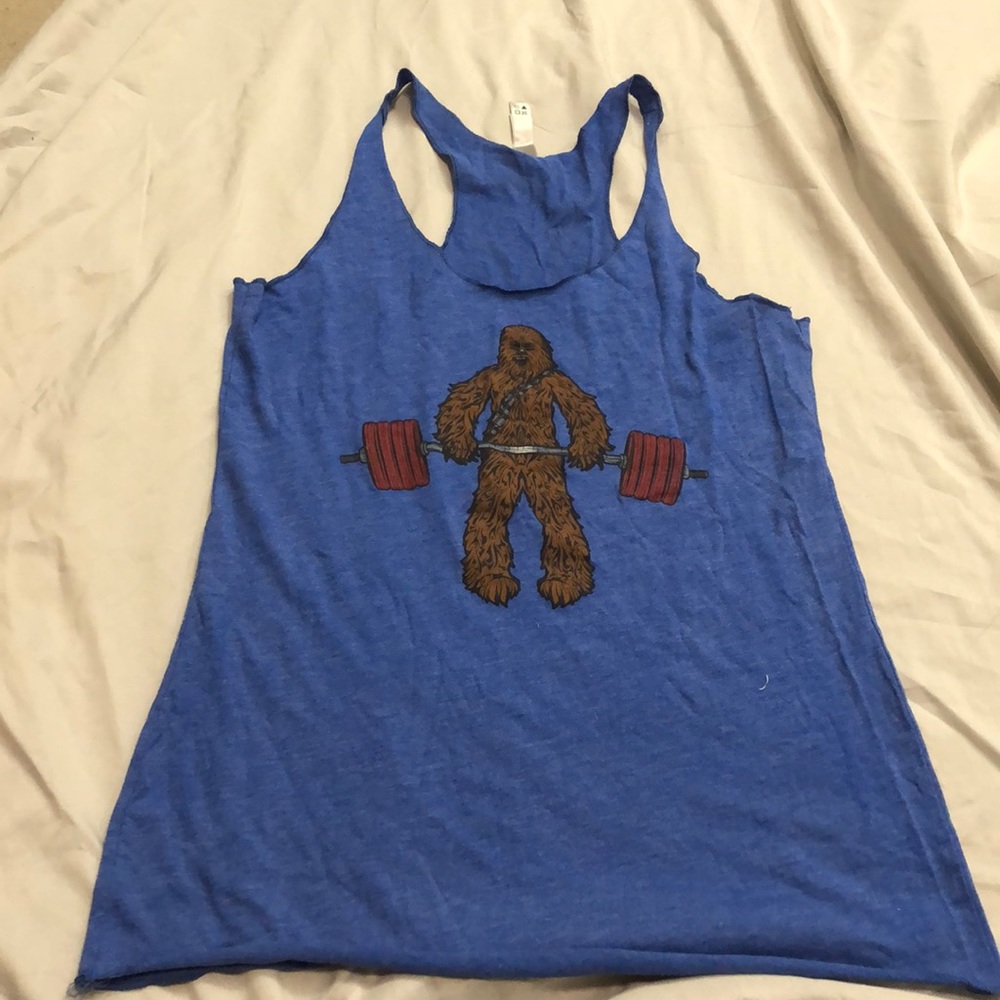 chewbacca razor back tank top